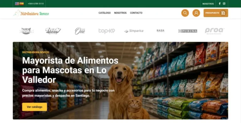 Sitio de Distribuidora Reveco