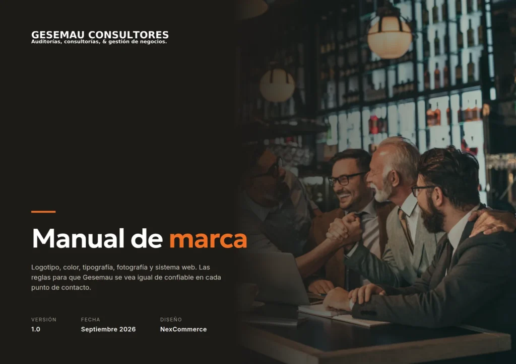 Portada del manual de marca de Gesemau