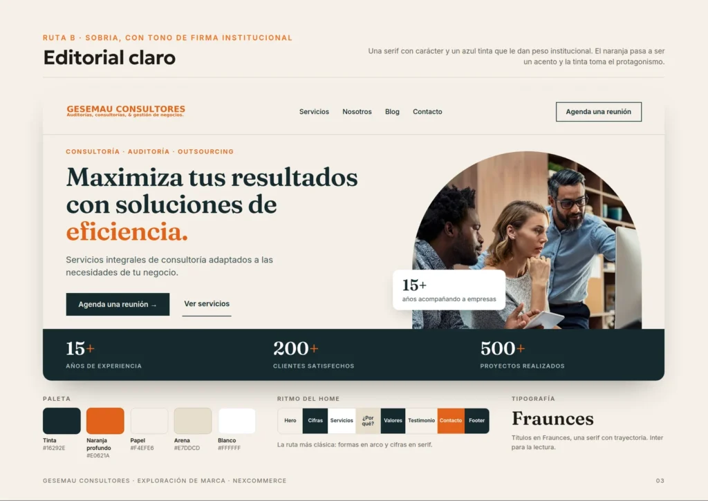 Ruta B de Gesemau: Editorial claro