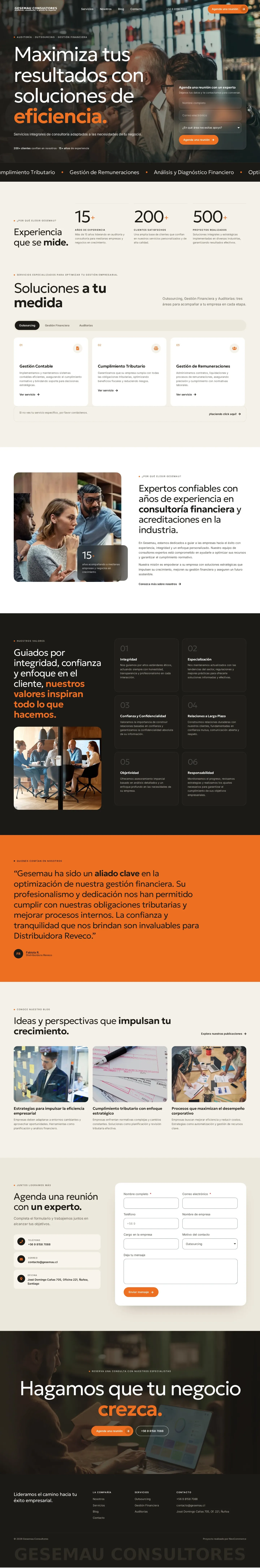 Home de Gesemau Consultores en escritorio