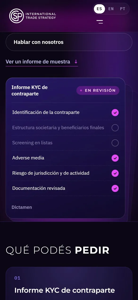 Informe KYC de CSP Consulting a precio fijo