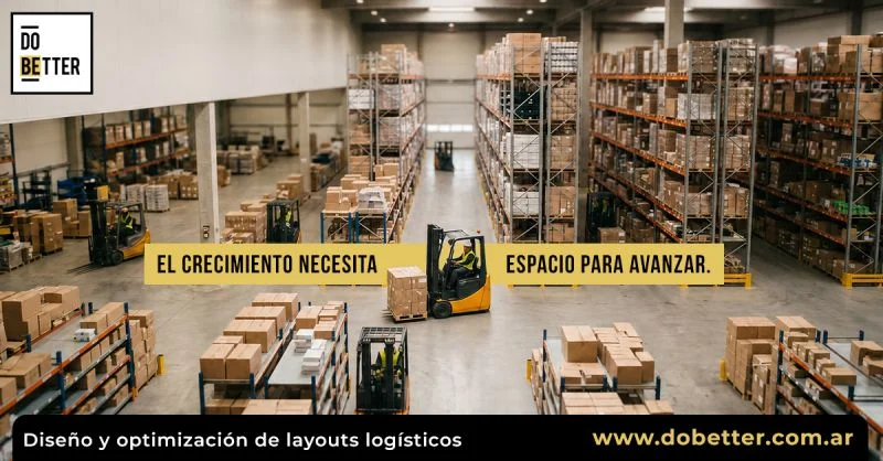 Pieza de LinkedIn de Do Better: diseño y optimización de layouts logísticos