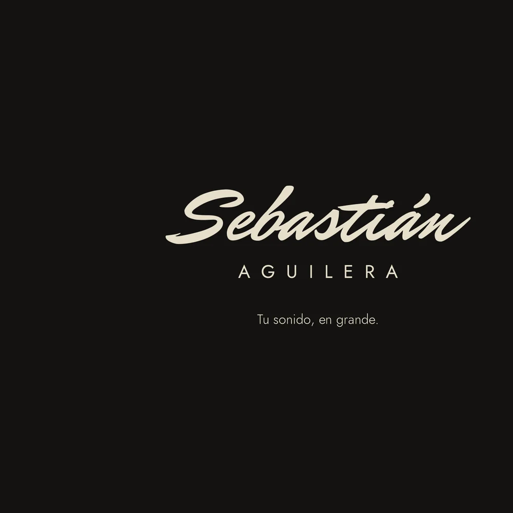 Firma de Sebastián Aguilera: logo con la frase Tu sonido, en grande