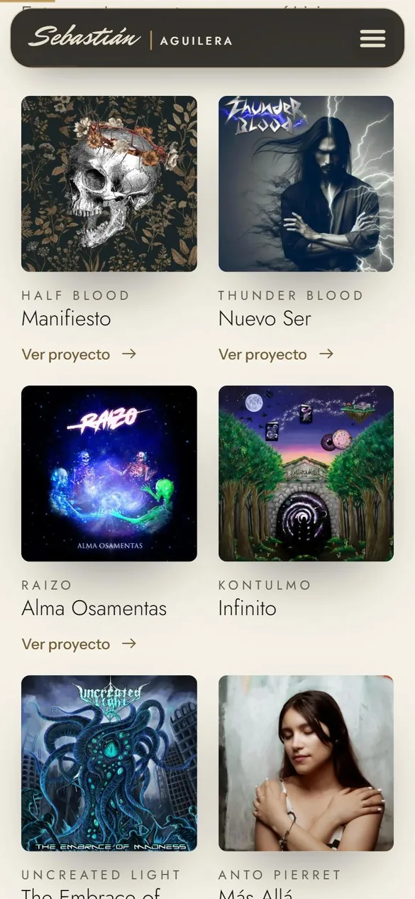 Discos mezclados y producidos por Sebastián Aguilera